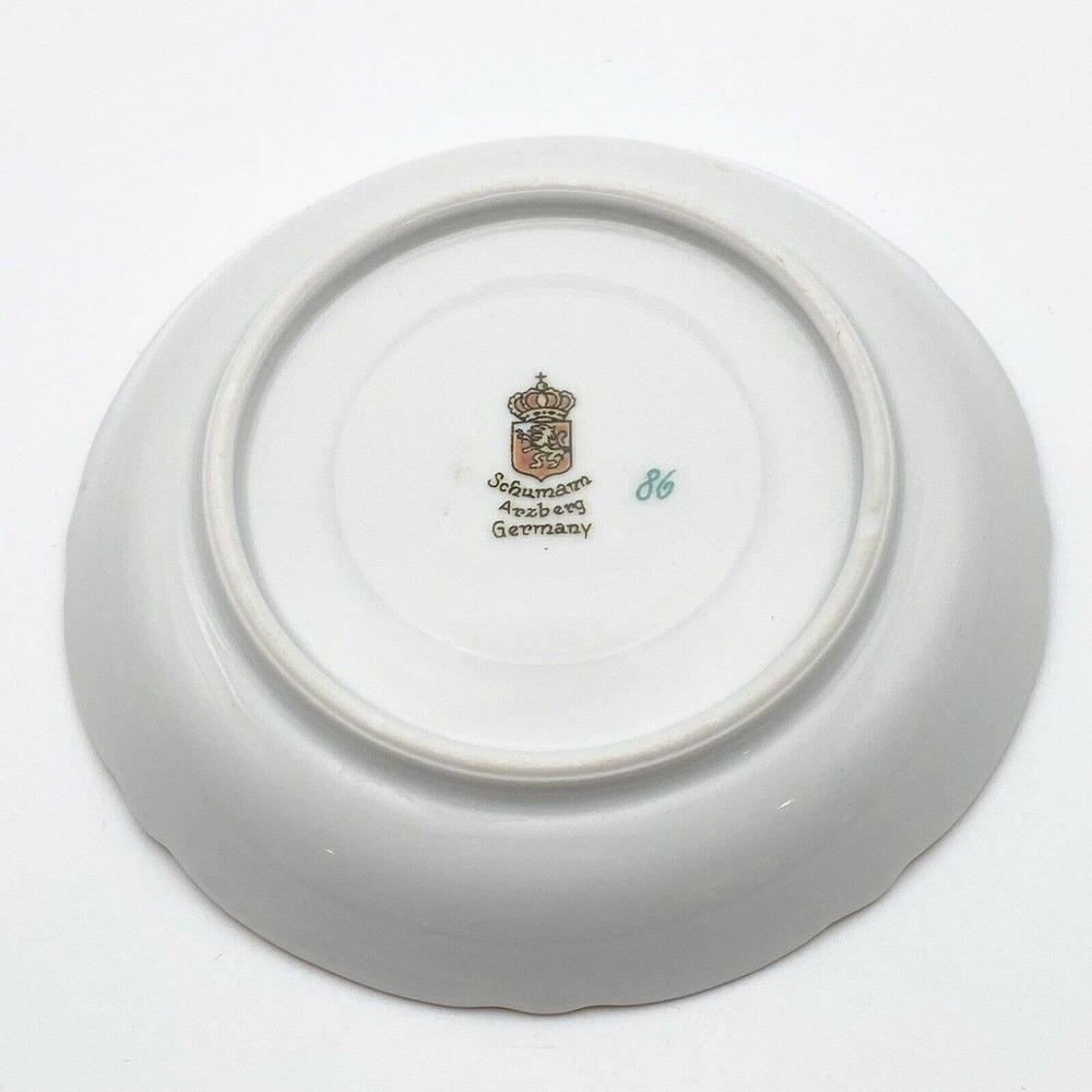 Schumann Arzberg Germany Demitasse Small Child Cup Saucer Set Rose Forget Me Not - Picture 9 of 13